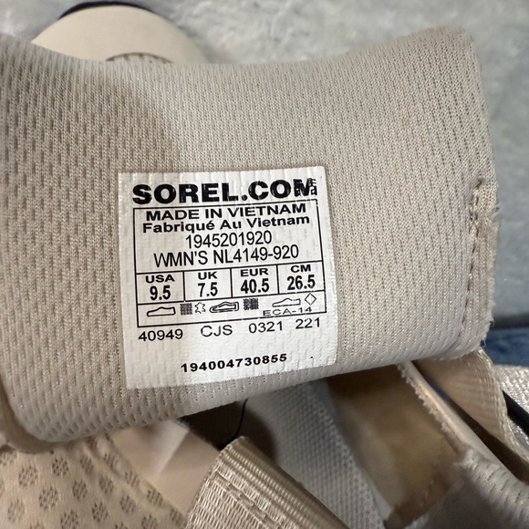 Sorel Cream Athletic Shoes with Adjustable Strap and Breathable Mesh - Picture 8 of 9
